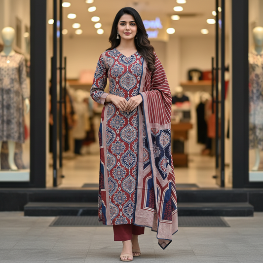 Pure Muslin Full Suit