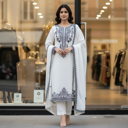 Pure Muslin Full Suit