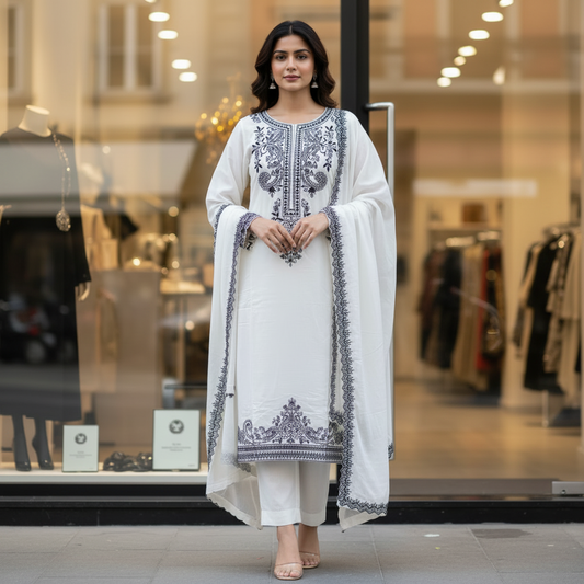 Pure Muslin Full Suit