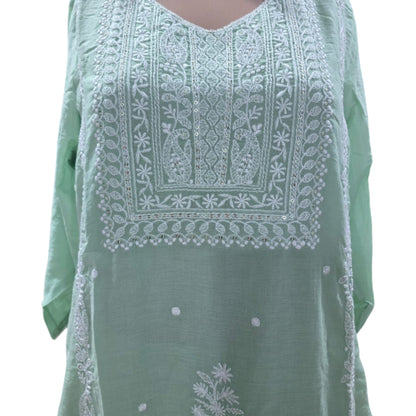 Mul Cotton Chikankari Full Suit