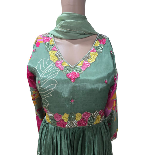 Crape Long Gown