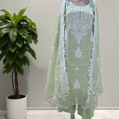 Kota Doriya Chikankari Full Suit
