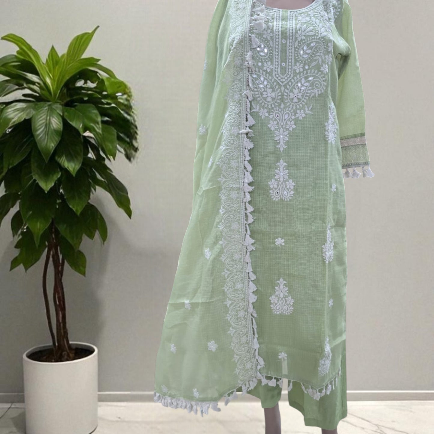 Kota Doriya Chikankari Full Suit