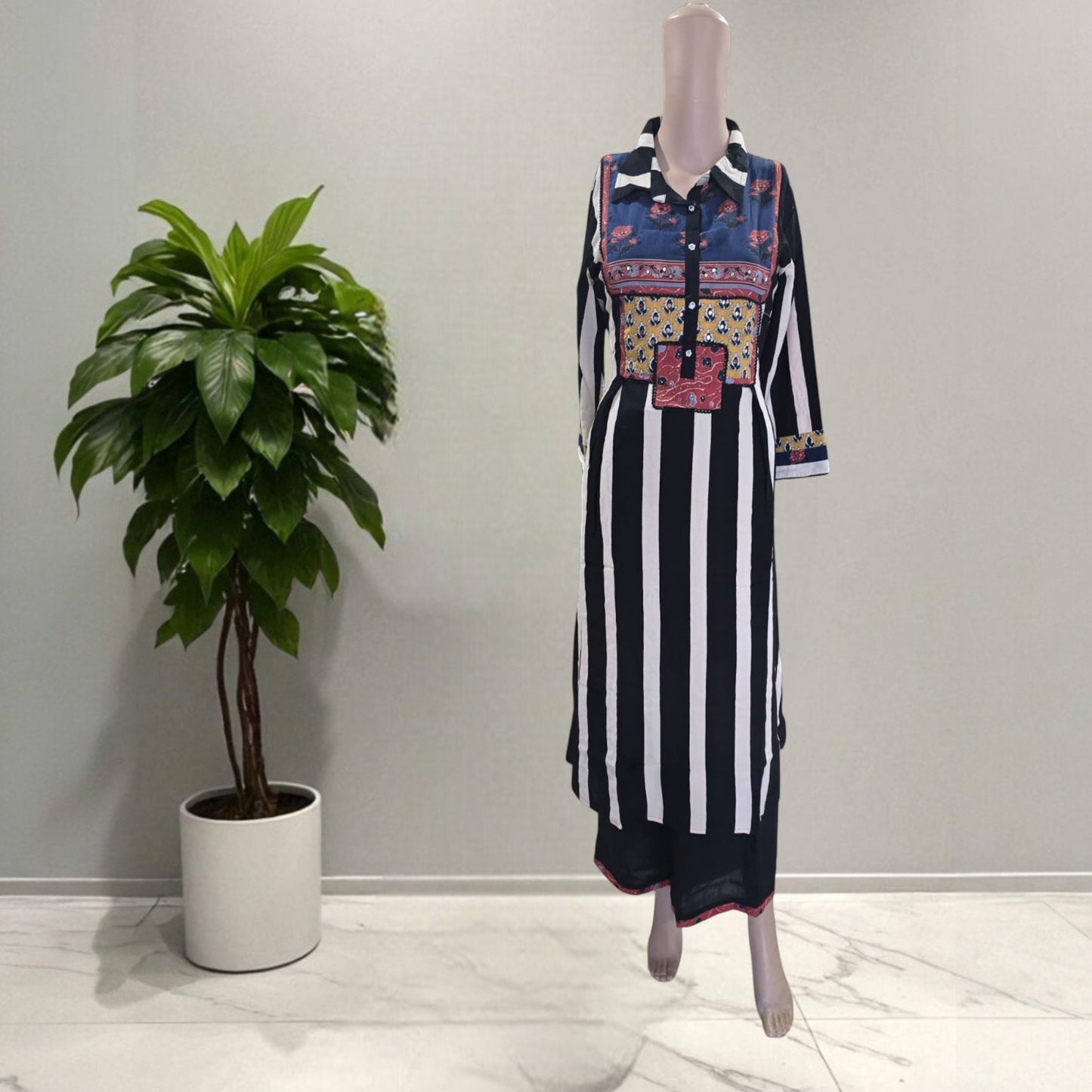 German Rayon Kurti With Pant