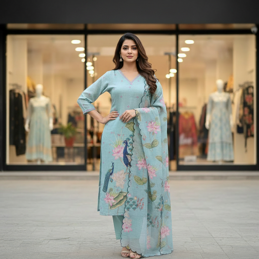 Tissue Linen Full Suit