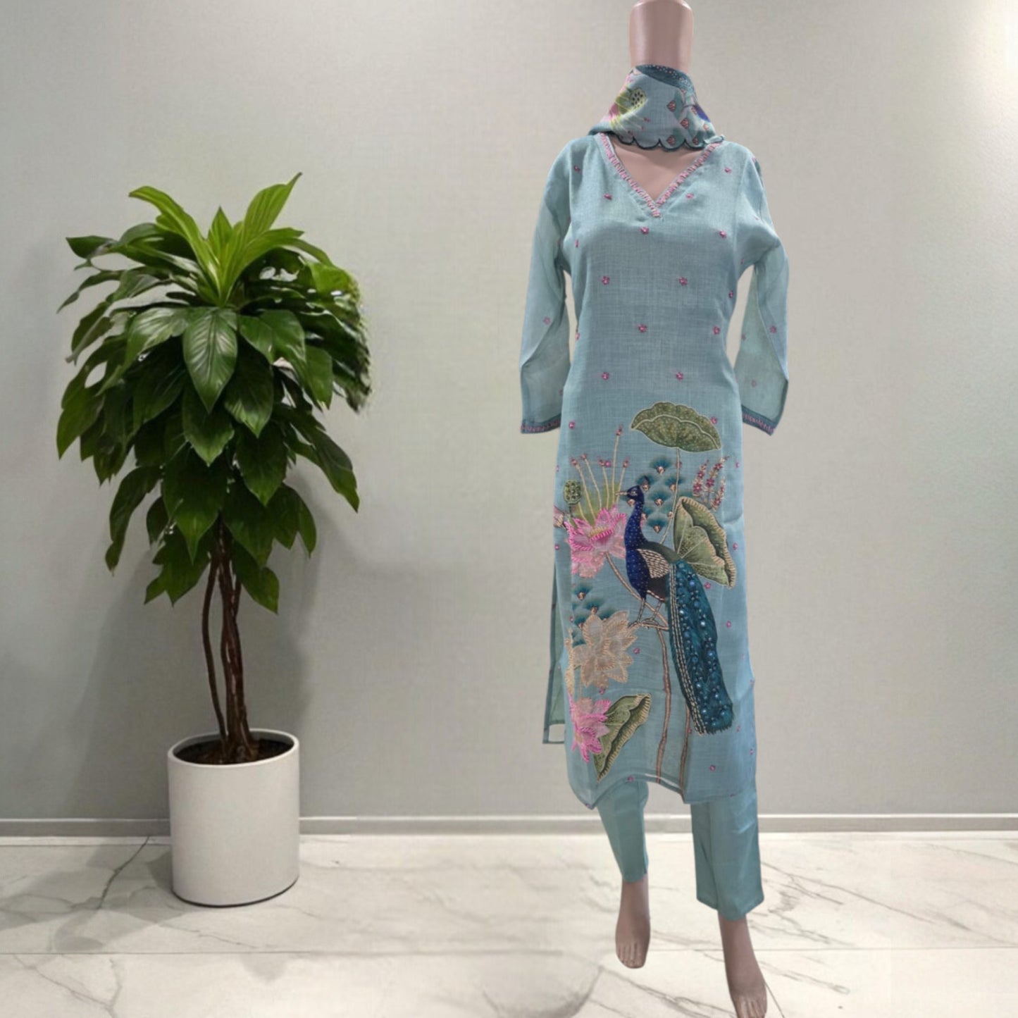 Tissue Linen Full Suit