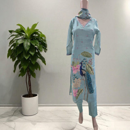 Tissue Linen Full Suit