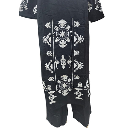 Black Cotton Kurti With Pant
