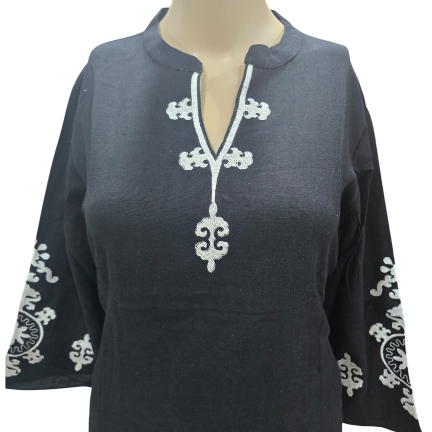 Black Cotton Kurti With Pant