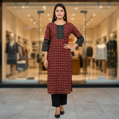 Ajrakh Cotton Kurti