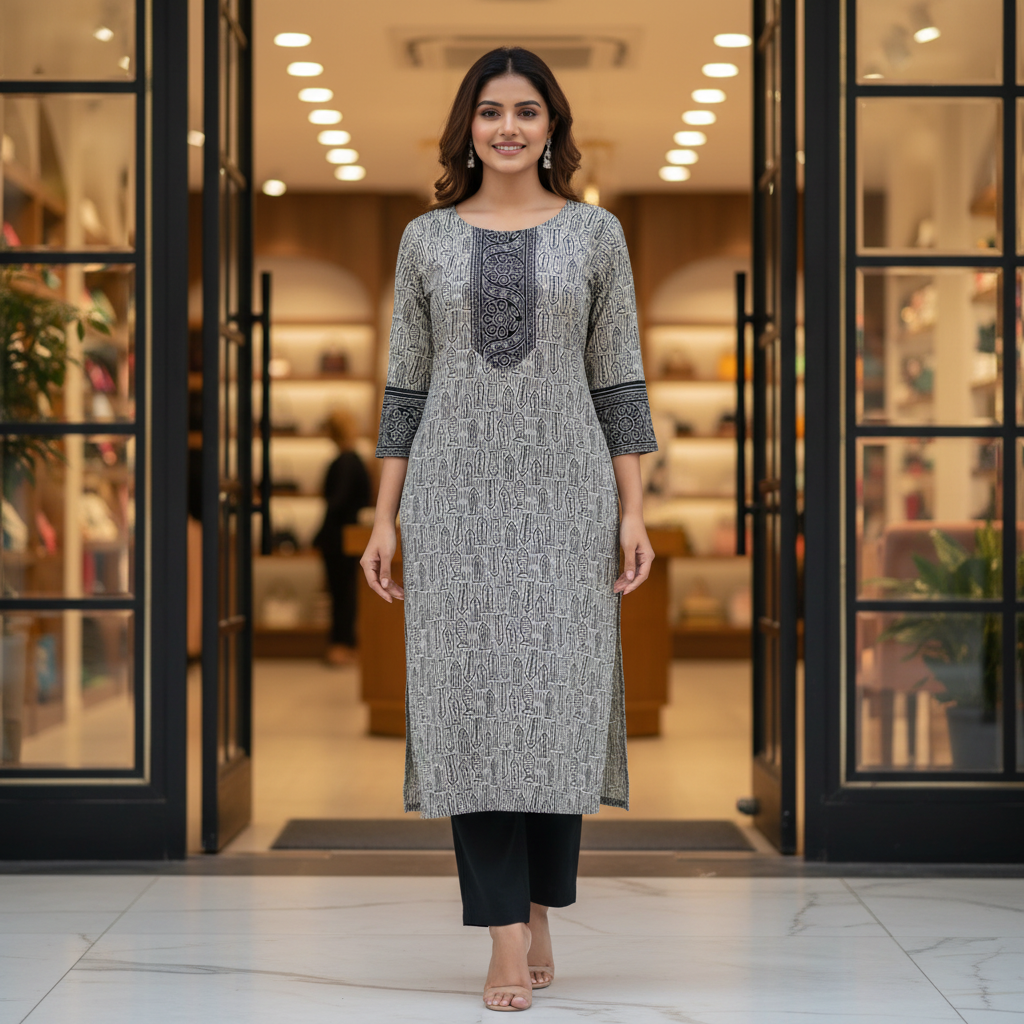 Ajrakh Cotton Kurti