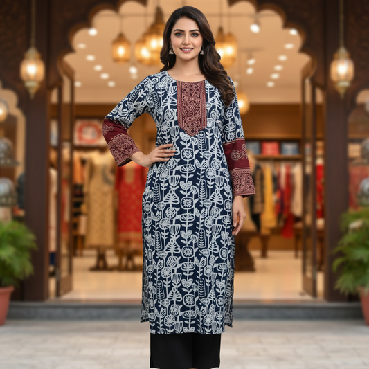 Ajrakh Cotton Kurti