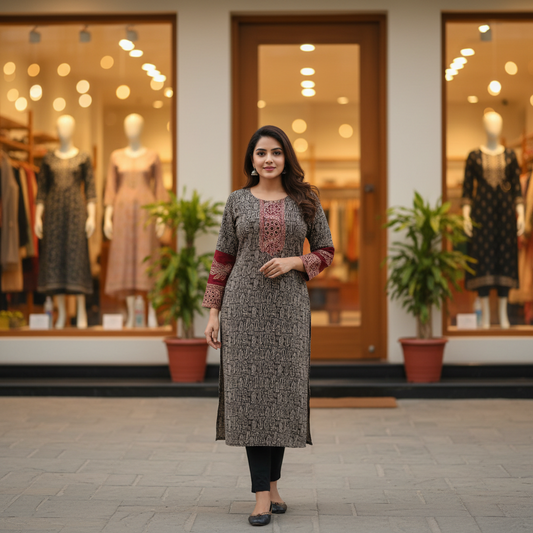 Ajrakh Cotton Kurti