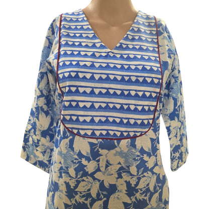 Sky Blue Cotton Kurti