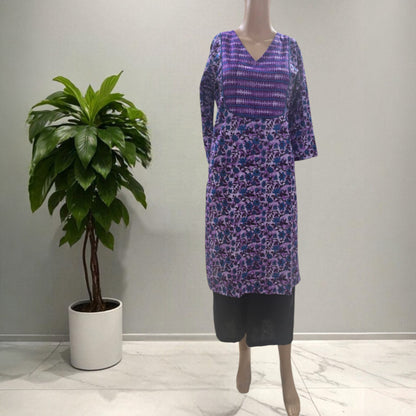 Purple Cotton Kurti