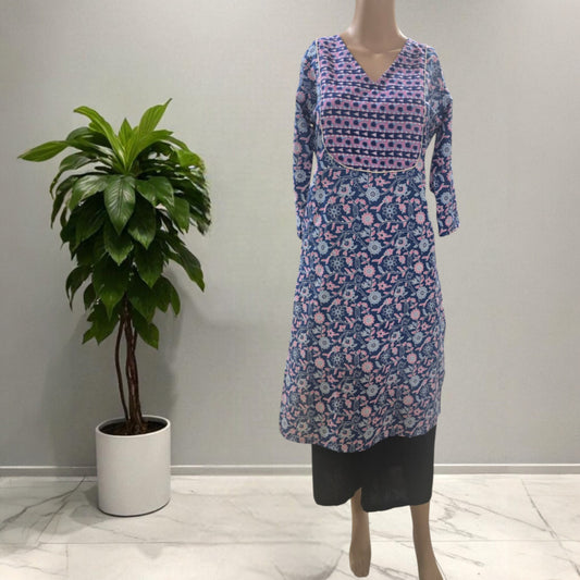 Blue Cotton Kurti