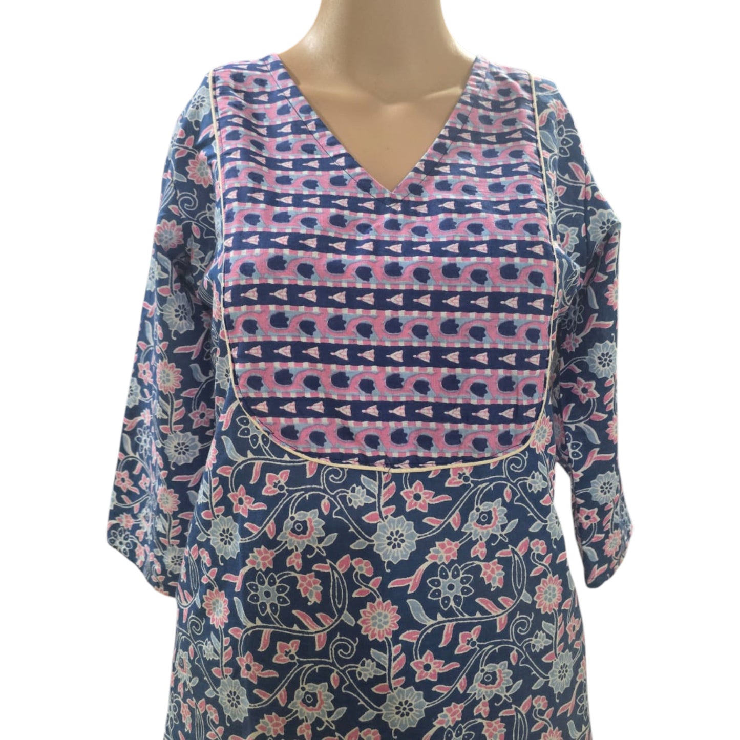 Blue Cotton Kurti