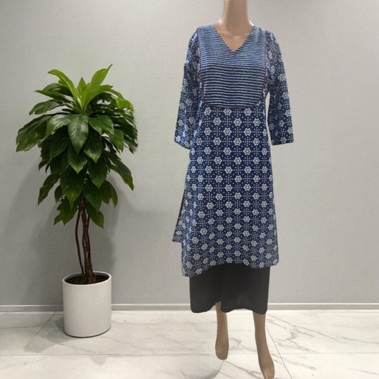 Indigo Cotton Kurti
