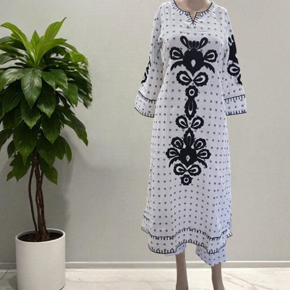 Yarn Dyed Cotton Kurti With Pant