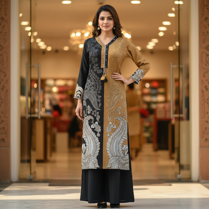 Mul Silk Kurti With Pant
