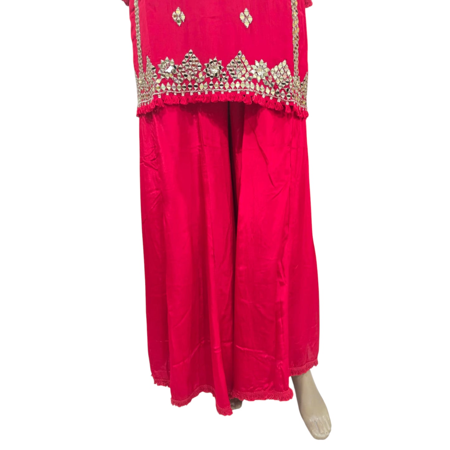 Red Gharara Set