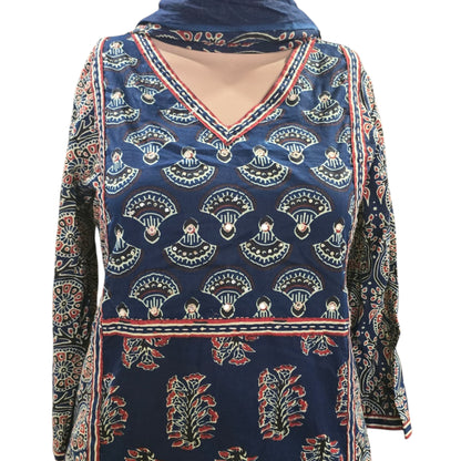 Cotton Ajrakh Full Suit