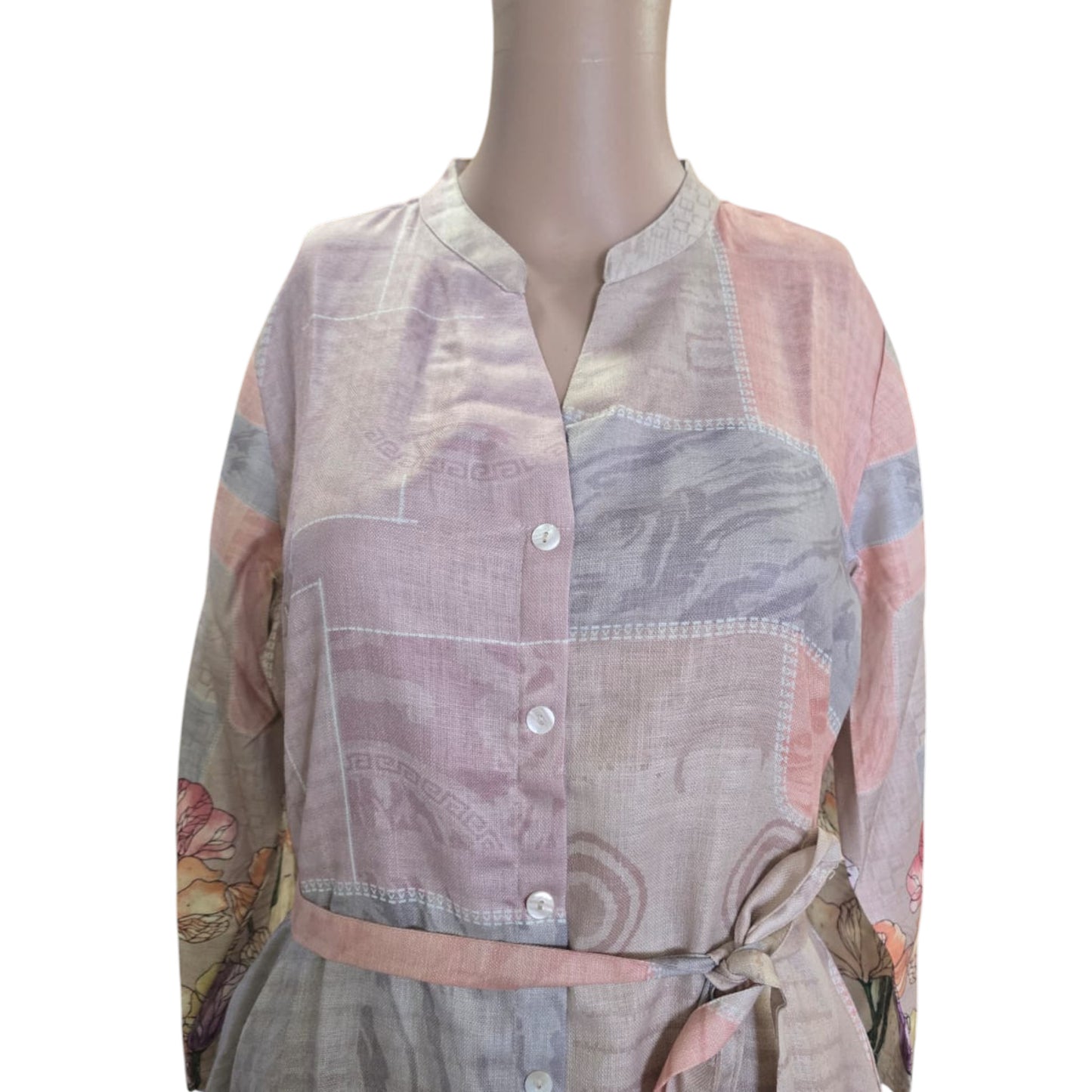 Peach Linen Midi